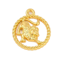Лео Подвески из сплава «двенадцать созвездий», Лев, 22.5x19x2.5 мм, отверстие : 1.8 мм