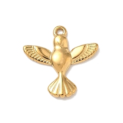 Золотой 304 подвески из нержавеющей стали, амулеты птиц, золотые, 17x17x2 мм, отверстие : 1.2 мм
