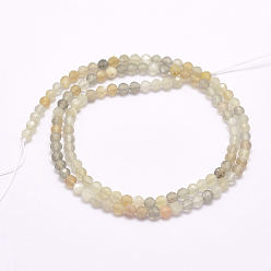 Multi-Moonstone Natural Multi-Moonstonee Beads Strands, Faceted, Round, 3mm, Hole: 0.5mm, about 132pcs/strand, 15.7 inch(40cm)