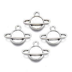 Античное Серебро Подвеска из сплава в тибетском стиле для эмали, без кадмия и без свинца, планета, античное серебро, 12x16x2.5 мм, отверстие : 1.6 мм, Около 1230 шт / 1000 г
