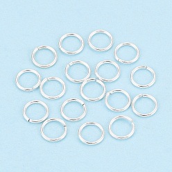Silver 925 Sterling Silver Open Jump Rings, Round, Silver, 5x0.5mm, Inner Diameter: 4mm, about 72pcs/3g, 24 Gauge