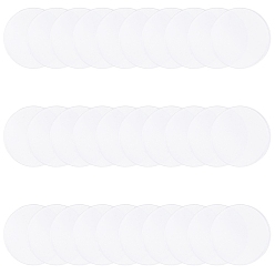 Clear 30Pcs Transparent Acrylic Sheets, Flat Round, Clear, 41x3mm