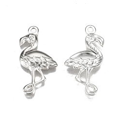 Couleur Acier Inoxydable Pendentifs en acier inoxydable anti-ternissement, autruche, couleur inox, 201mm, Trou: 30x15x2.5mm