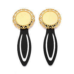 Золотой Закладки из сплава и железа, бабочка с плоским круглым вращающимся подносом, золотые, 78~79x29x5.5~6 мм, Размер лотка: 20 мм