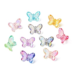 (52) Непрозрачная лаванда 36 шт. 12 стили гальванизированные прозрачные акриловые бусины, бабочка, разноцветные, 25x33.5x15 мм, отверстие : 3.2 мм, 3 шт / стиль