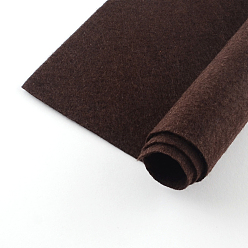 Coconut Brown Non Woven Fabric Embroidery Needle Felt for DIY Crafts, Square, Coconut Brown, 298~300x298~300x1mm, about 50pcs/bag