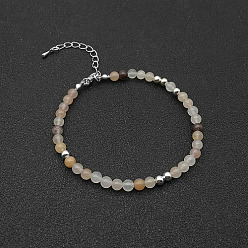 Солнечный Камень Браслет из бусин из натурального солнечного камня, 7-1/8 дюйм (18 см)