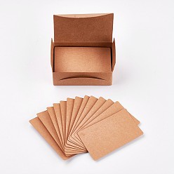 BurlyWood Blank Vintage Kraft Paper, For DIY Postcard, Message Card, Greeting Card, Rectangle, BurlyWood, 8.9x5.2x0.03mm, about 90~100sheets/box