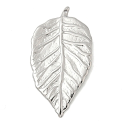 Нержавеющая Сталь Цвет 304 из нержавеющей стали большие кулоны, лист, цвет нержавеющей стали, 57x30x5 мм, отверстие : 1.6 мм