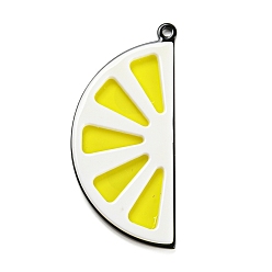 Оранжевый Большие подвески из непрозрачной смолы, подвески с имитацией еды и фруктов, оранжевые, 53x32x5.5 мм, отверстие : 2 мм