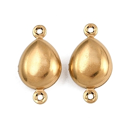 Настоящее золото 18K 304 подвески из нержавеющей стали, полые слезоточивые ссылки, ионное покрытие (ip), реальный 18 k позолоченный, 18x10x5 мм, отверстие : 1.2 мм