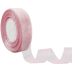 Бледно-фиолетовый Красный 1 рулоны прозрачной органзовой ленты, широкая лента для украшения на свадьбе, бледно-фиолетовый красный, 1 дюйм (25 мм), около 50.00 ярдов (45.72 м) / комплект