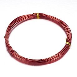 Roja Alambre artesanal de aluminio redondo, para hacer bisutería artesanal, rojo, 18 calibre, 1 mm, 10 m / rollo (32.8 pies / rollo)