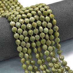 Alashan Agate Бусы из натурального алашанского агата, с бисером, граненый ромб, плоско-круглые, 6~6.5x4 мм, отверстие : 0.6 мм, около 51 шт / нитка, 15.43'' (39.2 см)