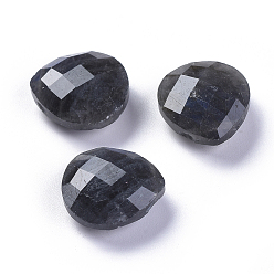 Labradorit Natürliche Labradoritcharme, facettiert, Träne, 14x13x6 mm, Bohrung: 0.8 mm