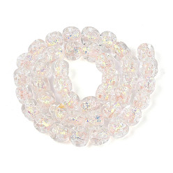 Желтая Старая Ткань  Нити из фольги в технике лэмпворк, баррель, старое кружево, 10~11x9~10x9~10 мм, отверстие : 0.9~1.2 мм, около 40 шт / нитка, 15.94~16.46'' (40.5~41.8 см)