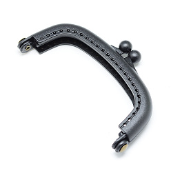 Черный Пластиковая ручка для кошелька для швейной машины, чёрные, 50x85x12 мм, отверстие : 1.5 мм