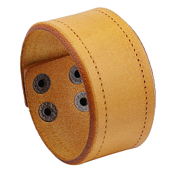 Перу Браслеты из коровьей кожи с плоскими краями, браслеты с железными застежками для женщин и мужчин, платина, Перу, 9-1/8x1-1/2x1/4 дюйм (23x3.9x0.75 см)