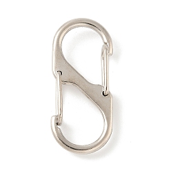 Платина Застежки-карабин с пружиной из сплава и железа с двумя S-образными застежками, быстрые ссылки, Карабины для скалолазания для женщин и мужчин для кемпинга и рыбалки, платина, 40.5x17.5x7.5 мм