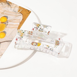 Цветок Пластиковые заколки-коготь для волос для женщин и девочек, цветок, 85x48x40 мм