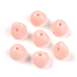 Легкий Лосось Непрозрачные акриловые бусины, самородки, светлый померанцевый, 8x11x11 мм, отверстие : 2 мм, Около 806 шт / 500 г