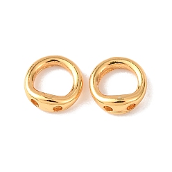 Настоящее золото 24K Латунной шариковой кадра, без кадмия и без свинца, стойки покрытие, долговечный, реальный 24 k позолоченный, 5x2 мм, отверстие : 0.7 мм