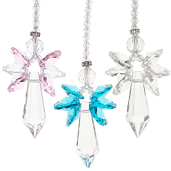 Мокасин 3 шт. 3 цвета стеклянные ангелы подвесные ловцы солнца, мокасин, 330 мм, 1 шт / цвет