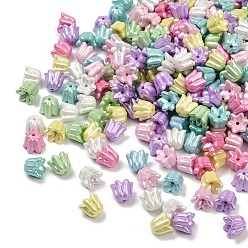 (52) Непрозрачная лаванда Непрозрачные акриловые бусины с имитацией жемчуга, сиреневые, разноцветные, 11~12x10 мм, отверстие : 1.6 мм, 892 шт / 500 г