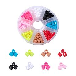 Mixed Color 480Pcs 8 Colors PE DIY Melty Beads Fuse Beads Refills, Tube, Mixed Color, 5x5mm, Hole: 3mm, 60pcs/color