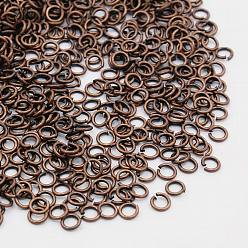 Red Copper Brass Jump Rings, Open Jump Rings, Red Copper, 20 Gauge, 4x0.8mm, Inner Diameter: 2.4mm, about 11000pcs/500g