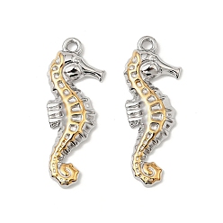 Sea Horse Морские организмы 304 подвески из нержавеющей стали, золотые и нержавеющая сталь цвет, без свинца и без кадмия, морской конек, 30x11.5x2.5 мм, отверстие : 1.8 мм