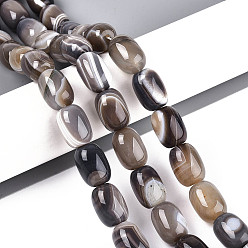 Серый Природный агат бисер нитей, окрашенные, баррель, серые, 16~18x12~13.5 мм, отверстие : 1 мм, около 22 шт / нитка, 15.35 дюйм (39 см)