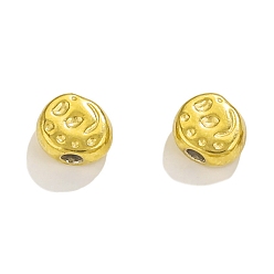 Золотой 304 из нержавеющей стали бусы, плоско-круглые, золотые, 6.5x7x3.5 мм, отверстие : 1.8 мм