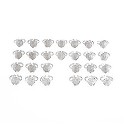 Letter A~Z Не тускнеет 304 нержавеющая сталь плоский круглый с начальной буквой открытое манжетное кольцо для мужчин и женщин, смешанную картину, Письмо ~ Z, размер США 10 3/4 (20.3 мм)