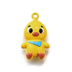 Цыпленок Подвески из эмали и сплава, животное очарование, цыпленок, 19x11.5x5.5 мм, отверстие : 1.2 мм