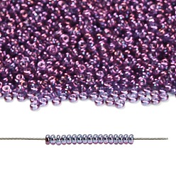 (205) Gold Luster Dark Amethyst Toho 11/0 полукруглые бусины, японский бисер, (205) золотой блеск темный аметист, 2.2x0.9 мм, отверстие : 0.8 мм, около 78000шт./фунт(450г)