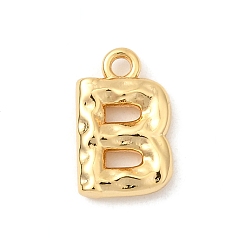 Letter B Латунь прелести, без никеля , реальный 18 k позолоченный, В письме, 12x7.5x2.5 мм, отверстие : 1.4 мм