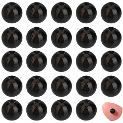 Black Natural Black Onyx Beads, Grade AB, Round, Dyed & Heated, Black, 4mm, Hole: 0.8mm, about 300pcs