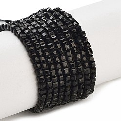 Турмалин Натуральный черный турмалин бисер нитей, граненый стол, вырезанный куб, 1.5~2.5x1.5~2.5x1.5~2 мм, отверстие : 0.4 мм, около 183~186 шт / нитка, 15.35~15.55'' (39~39.5 см)