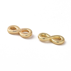 Real 18K Gold Plated Rack Plating Zinc Alloy Connector Charms, Long-Lasting Plated, Infinity Links, Real 18K Gold Plated, 12.5x6x2mm, Hole: 2x2.7mm