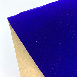 Синий Самоклеящиеся бархатные флокированные ткани, для diy подарочной коробки упаковочной ткани дисплея счетчика, синие, 148x20x0.1 см