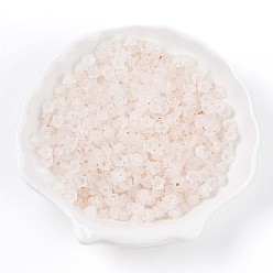 Прозрачный Матовые прозрачные акриловые бусины, цветок, золотой фольгой, прозрачные, 5.5~6x3 мм, отверстие : 1.5 мм, о 10860 шт / 500 г.