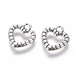 Античное Серебро Подвески из сплава в тибетском стиле, без кадмия и без свинца, античное серебро, 14x13x2 мм, отверстие : 2 мм