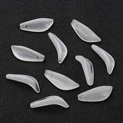 Transparent Transparente Glas-Anhänger, petaline, Transparent, 21.5x8x5 mm, Bohrung: 1 mm