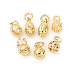 Mixed Shapes Латунные подвески, шарм-талисманы, без кадмия и без свинца, реальный 18 k позолоченный, стойки покрытие, долговечный, с целью перехода в кольце, разнообразные, 8~11x5~6x5~6 мм, отверстие : 2.3~3.2 мм
