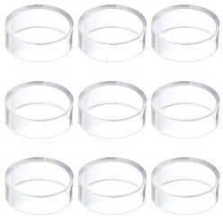 Прозрачный Пластиковые подставки для демонстрации спортивных мячей, плоско-круглые, прозрачные, 3.2x1.1 см