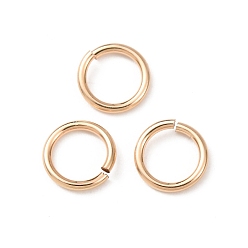 Real 14K Gold Filled 1/20 14k открытые соединительные кольца с золотым покрытием, круглый отрезок, покрытый желтым золотом, real 14 k золото заполнено, 20 датчик, 6x0.81 мм, внутренний диаметр: 4.4 мм