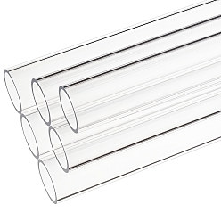 Прозрачный Акриловая круглая трубка, прозрачные, 400x25 мм, внутренний диаметр: 21 мм