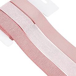 Pink 9 ярдов 3 стилей полиэфирной ленты, для поделок своими руками, бантики для волос и украшение подарка, светло-розовая палитра, розовые, 1~1-1/8 дюйм (25~28 мм), около 3 ярдов / стиль