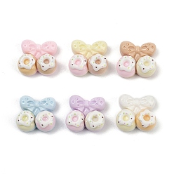 Вишня Непрозрачные кабошоны из смолы, случайный цвет, вишня, 11x12x5 мм